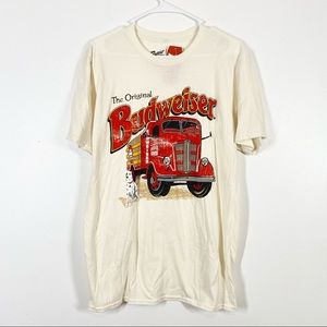 Budweiser Cream Tee with Red Truck Graphic